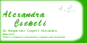 alexandra csepeli business card